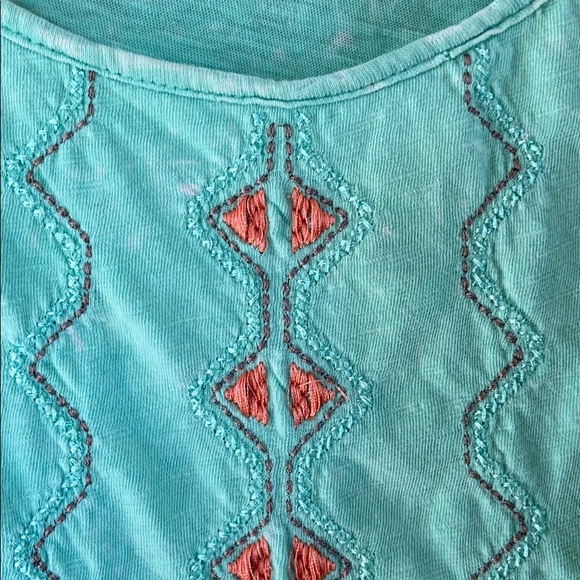 Maurices teal T with shoulder cutouts - Picture 5 of 5